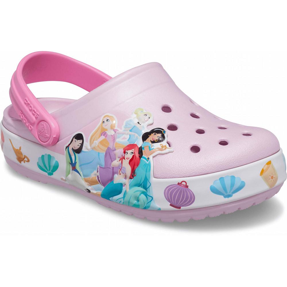 Pink Boys' Crocs Fun Lab Disney Princess Lights Clogs | NZ 1428BEXC